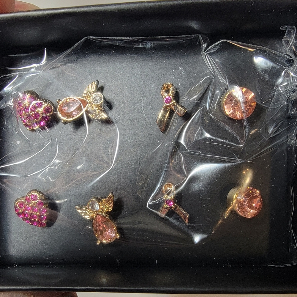 Avon Pink Hope Earring Studs Collection - Brand New In Box! 4 Pairs